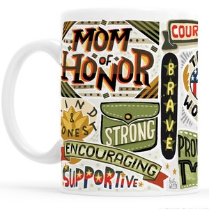 Military Mom, Mom Mug, Service Mom, Personalizable Mug, Army Mom, Personalized Mom Mug, Custom Mother's Day, Customized Mom mug image 1