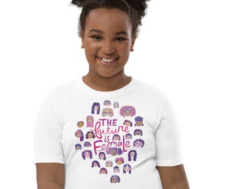 The Future Is Female Youth Tee: Feminist Girl Power Shirt