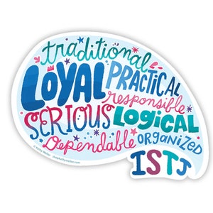 ISTJ Personality Sticker: Myers Briggs Introvert Gift