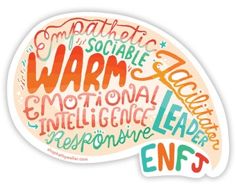 ENFJ Personality Sticker: Myers Briggs Extrovert Gift
