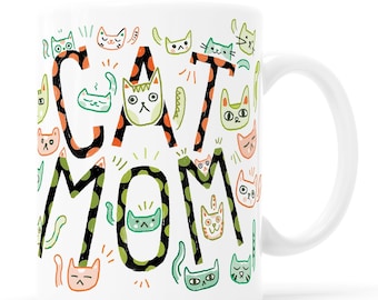 Cat Mom mug, Cat Person Gift, Mother of Cats, Mug for cat person, Cat Person Mug, I collect cats, Cat Parent, ask me about my cats