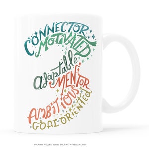 Enneagram 3 The Achiever Number Shaped Personality Traits Mug