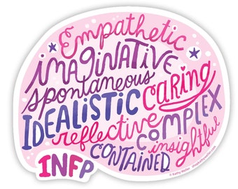 INFP sticker - Introvert sticker - Myers Briggs sticker - Introvert gift - Personality type - INFP gift - Vinyl laptop sticker