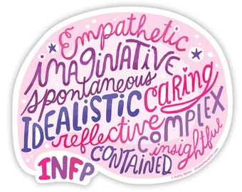 INFP Sticker - Introvert Sticker - Myers Briggs Sticker - Introvert Gift - Personality Type - INFP Personality Type - Vinyl Laptop Sticker