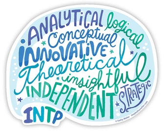 INTP Vinyl Sticker: Myers Briggs Personality Type, Introvert Gift