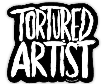Tortured Artist, Grunge sticker, Creepy cute, Pastel Goth, Goth sticker, Artist sticker, Punk sticker, Horror sticker, Creepy sticker