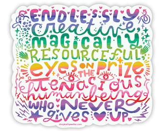 Positive affirmation, Self Care gift, Self love sticker, mental health, Enby pride, nonbinary pride, enby sticker, love is love, LGBTQIA