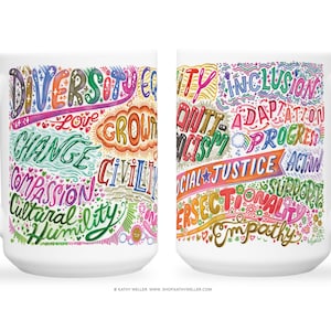 Social Justice Mug - Equality - Intersectional - Feminist Mug - Feminism - Human Rights - Civility - LGBTQIA - Nonbinary - Enby Mug - BLM