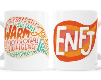ENFJ Mug Extrovert Gift MBTI Gift Myers Briggs Gift MBTI Mug Psychology Mug Self Care Mug Type A Mug Psychology Gift Extrovert Mug