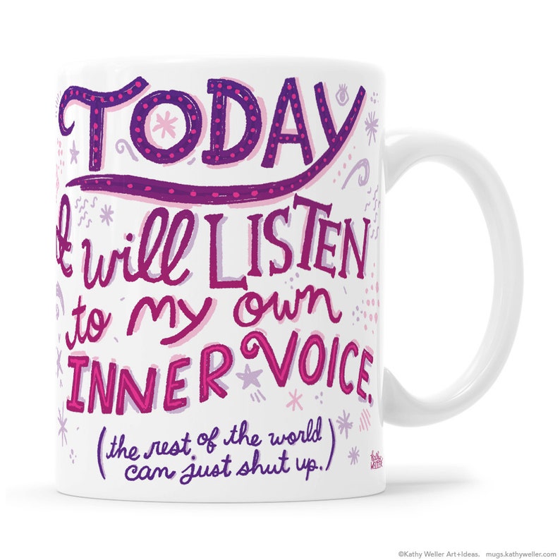 Inner Voice Mug Intuition Gift Law Of Attraction Gift For Empath Manifest Gift Positive Energy Good Vibe Tribe Intuitive Gift image 1