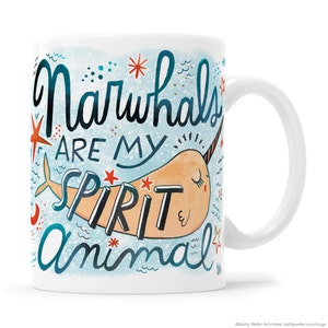 Unicorn Narwhal Mug Unicorn Mug Spirit Animal Mug I Love Narwhals I Love Unicorns Unicorn Of The Sea Narwhal Gift Animal Totem Mug