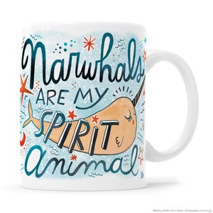 Unicorn Narwhal Mug Unicorn Mug Spirit Animal Mug I Love Narwhals I Love Unicorns Unicorn Of The Sea Narwhal Gift Animal Totem Mug