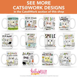 Cat Cup Work Coffee Cup Cat Mug Funny Cat Mug Coffee Themed Gifts Cats Work Office Gag Gift Coworker Gift Office Gift Mug Office Cats Office 画像 4