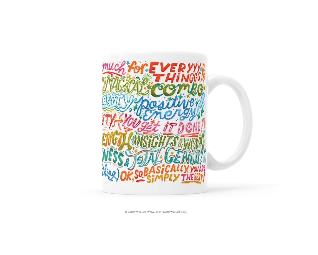 Thank You Mug: Expressive Hand-lettered Gratitude Gift - Etsy