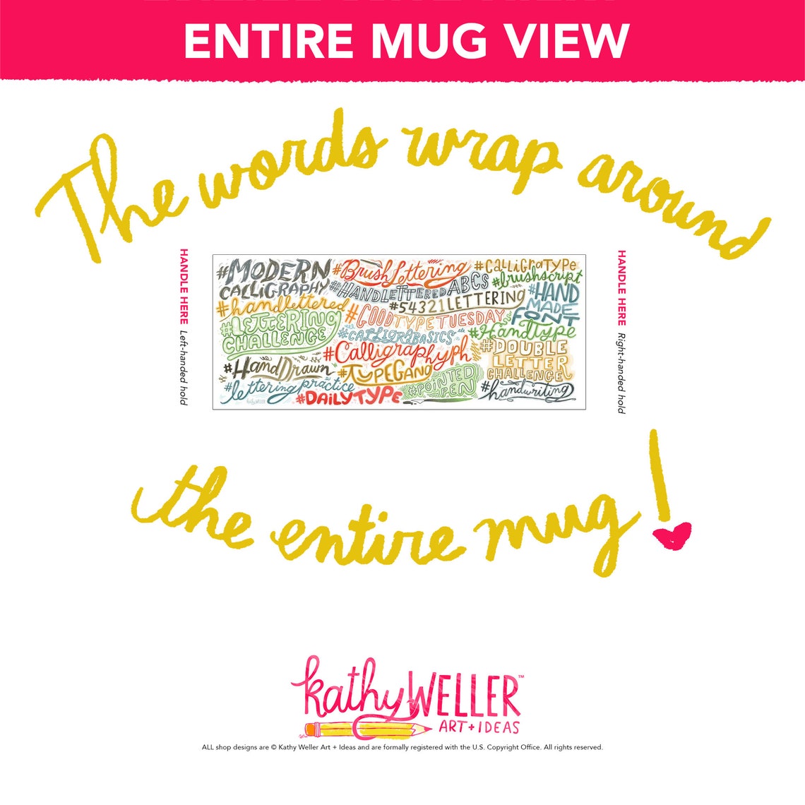 Mug Lettering Design Letterers Mug Hand Lettering Mug Modern Calligraphy Mug - Etsy