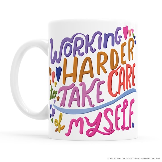 Body Positive Mug Self Care Mug Recovery Gift Eating | Etsy