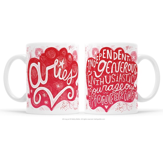 Aries Mug Aries Gift Zodiac Mug Zodiac Gift Astrology Gift Astrology Mug Moon Mug Sun Sign Moon Sign Star Signs Zodiac Signs Astronomer Gift