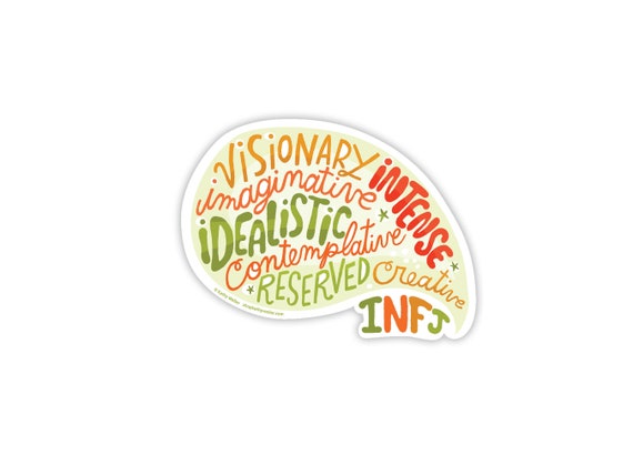 INFJ Personality Sticker: Introvert Gift, Myers Briggs Vinyl Decal