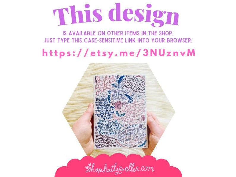 May include: A close-up of a hand holding a white card with colorful handwritten text and floral illustrations. The text includes the phrase "I could easily forget to tell you how much I love you." The card also includes the website "shopkathyweller.com".
