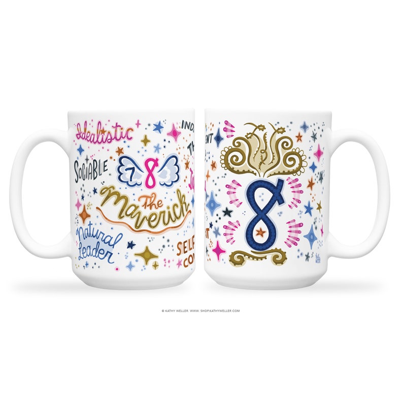 Enneagram Type 8 Wing 7 The Maverick Personal Growth Personality Type Gift Self Improvement Self Development Gift 8 wing 7 8 wing 9 8 w 7 15 oz. mug