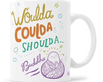 Buddha Mug Buddha Tea Cup Chakra Tea Good Karma Gift Zen Coffee Cup Energy Mug Buddha Yoga Zen Buddhism Yoga Mug Let It Go