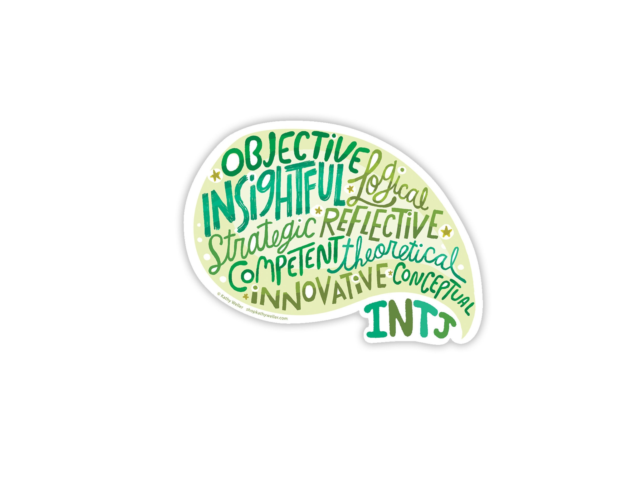 intj - mbti Sticker for Sale by verticalley