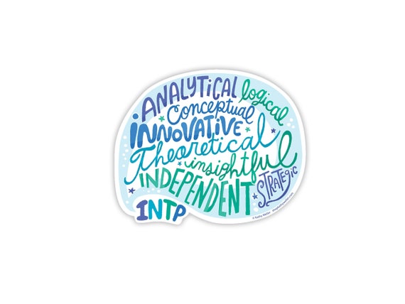 INTP MBTI Personality Type. Ti Ne Si Fe Sticker for Sale by Purestuff