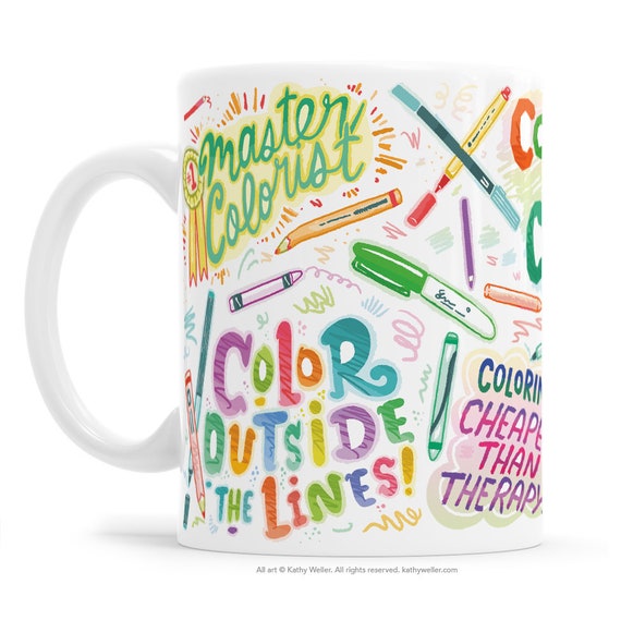 Coloring Gift Coloring Mug Instagram Mug Hashtag Gift Colored Pencil Mug  Adult Coloring Social Media Mug Colored Pencil Artist Gift - Etsy