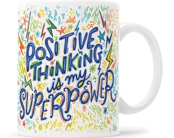 Inspirational Mug, Positive Mug, Self Care Gift, Positive Vibes Mug, Positivity Mug, Teacher Gift, My Happy Place Mug, Positive Vibes Only