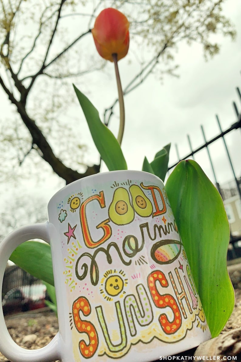 You Are My Sunshine Avocado Lover Gift Morning Sunshine Gift Sunshine Mug Happy Coffee Mug Cute Avocado Gift Good Morning Sunshine image 8