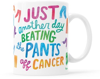 Cancer Support Gift Cancer Warrior Cancer Mug Chemotherapy Gift Cancer Sucks Gift Funny Cancer Mug Cancer Humor Gift Colorful Cancer Mug