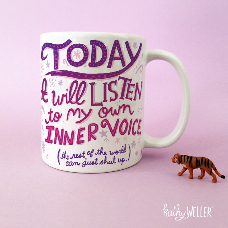 Inner Voice Mug Intuition Gift Law Of Attraction Gift For Empath Manifest Gift Positive Energy Good Vibe Tribe Intuitive Gift image 5