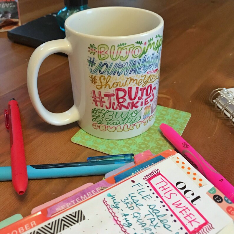 Bujo Bullet Journal Planner Mug Bujo Accessories Day Bullet Journal Gift Bujo Gift Bullet Journal Accessories Blogging Planner Addict mug image 7