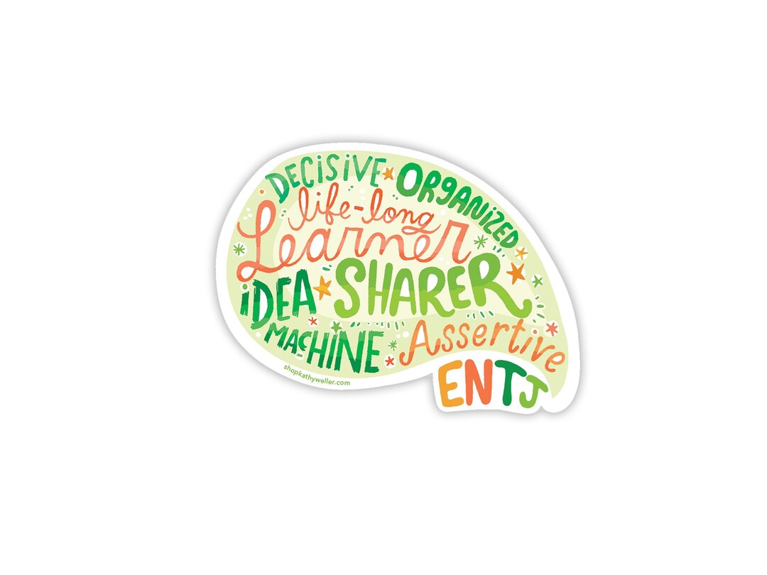 ENTJ Sticker - Extrovert Sticker - Myers Briggs Sticker - Extrovert ...
