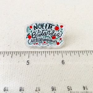 LAST CHANCE Nolite Te Bastardes Carborundorum The Handmaids Tale Feminist Acrylic Lapel Pin image 3