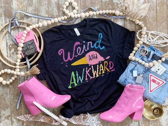 Pastel Goth Weird Awkward Shirt, Kawaii Goth Shirt, Creepy Ice Cream Shirt, Creepy Rainbow Shirt, Scary Rainbow, Introvert Shirt