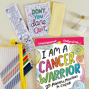 Cancer Coloring Book Cancer Support Gift Radiation Treatment Chemotherapy Gift Chemo Support Cancer Support Breast Cancer Gift image 4