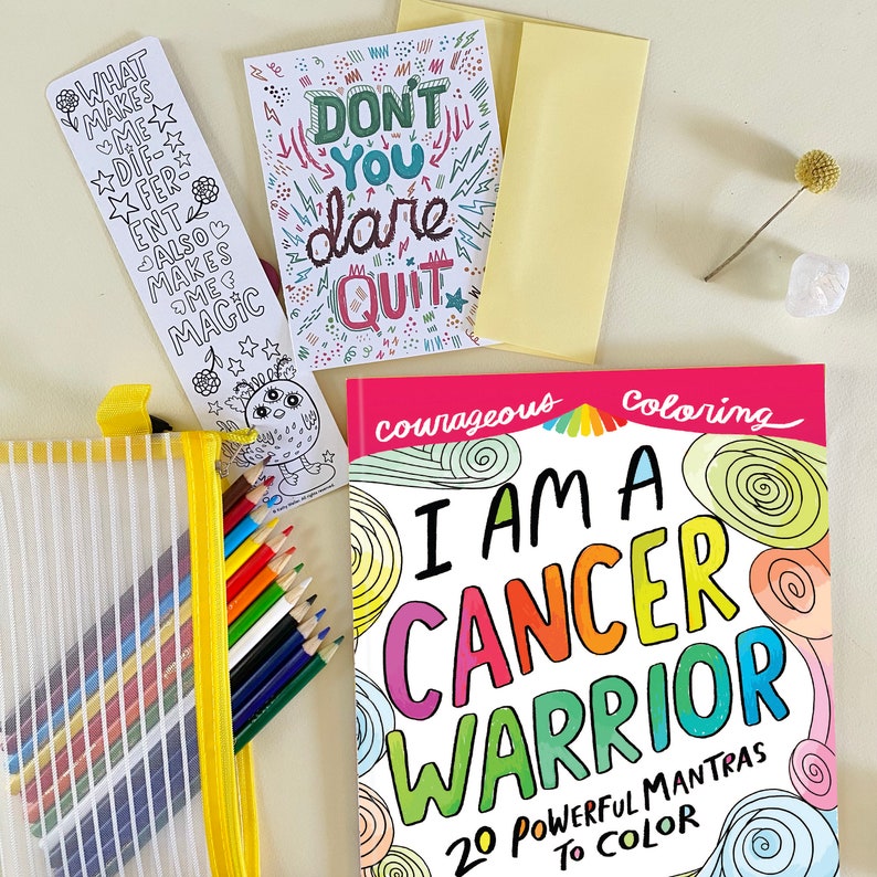 Cancer Coloring Book Cancer Support Gift Radiation Treatment Chemotherapy Gift Chemo Support Cancer Support Breast Cancer Gift image 4