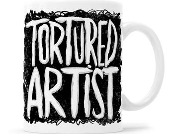 Tortured Artist, Gift For Painter, Gift For Artist, Artist Mug, Painter Mug, Not Paint Water Mug, Art Mug, Watercolor Mug, Creative Genius