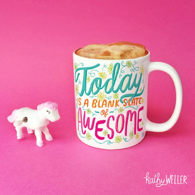 Make Today Awesome Motivation Gift Mug For Her Today Is Awesome Mindset Mug Manifest Gift Pretty Pink Mug Floral Awesome Mug Fun Girly Mug image 7