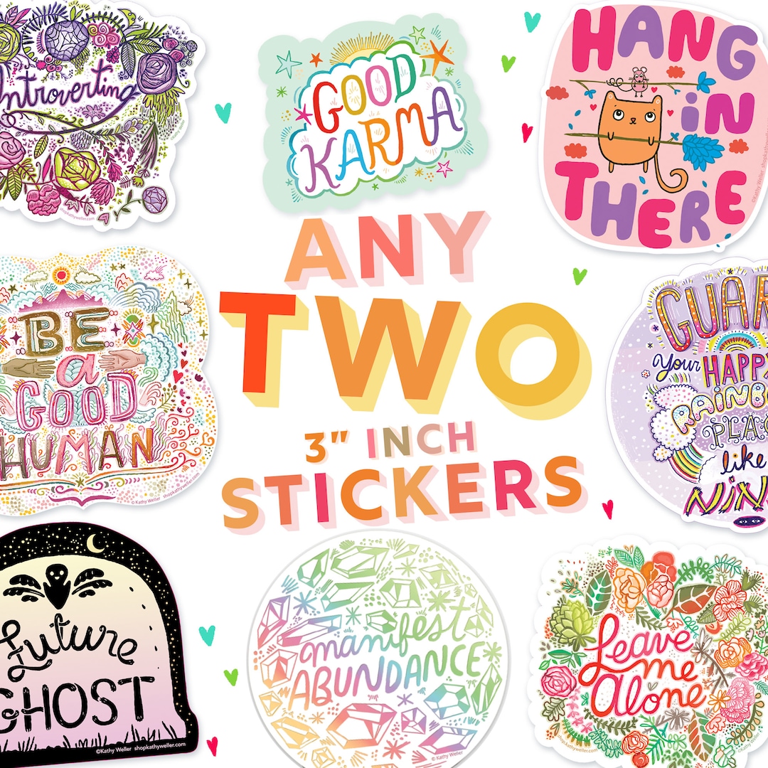 Two 3" Vinyl Sticker Bundle: Mix & Match Laptop Stickers - Etsy