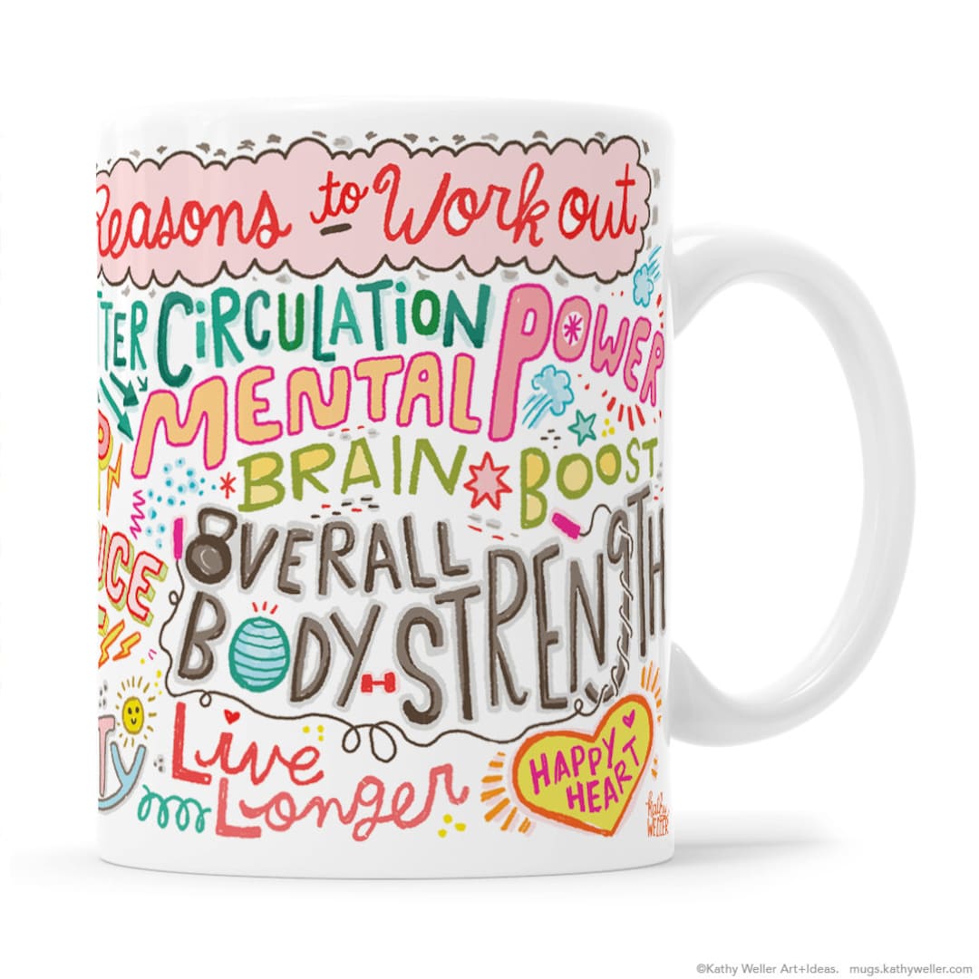 Mug Work Out Gym Bodybuilder Motivational Message Funny Cool Gift Present  Mugs