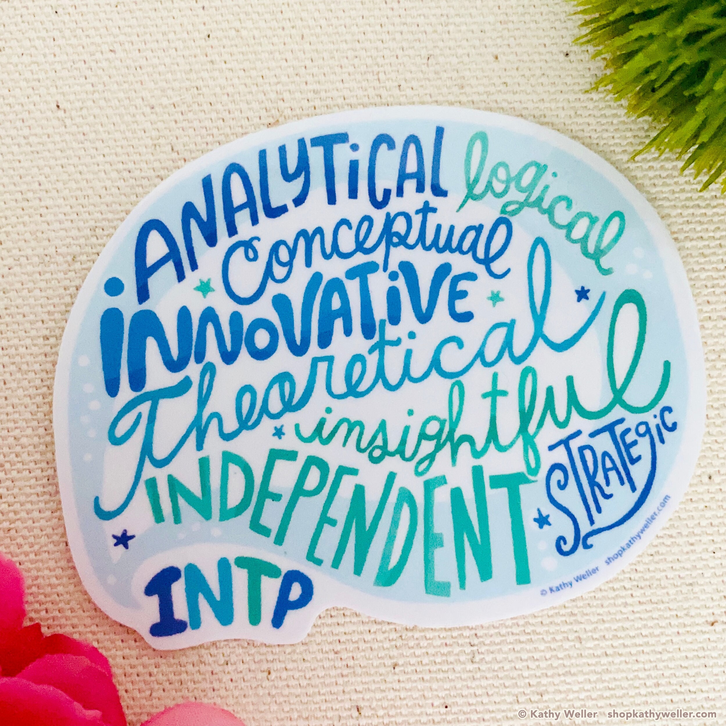 INTP MBTI Personality Type. Ti Ne Si Fe Sticker for Sale by Purestuff