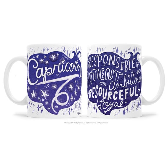 Capricorn Gift Horoscope Mug Zodiac Gift Astrology Gift Metaphysical Gift Zodiac Gifts Star Sign Capricorn Sign Astrology Mug Moon Mug