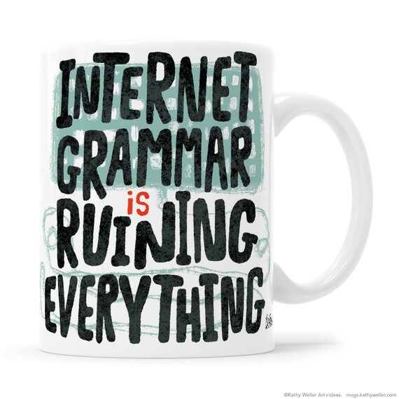 Writer Mug Grammar Nerd Copywriter Teacher Mugs Teacher Etsy