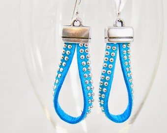 Earrings,Women's Earrings Jewelry,Women's Jewelry,Sterling Silver Ear Wires,Turquoise,Jewelry,Mary Ellen Designs,Gifts For Her,Studded