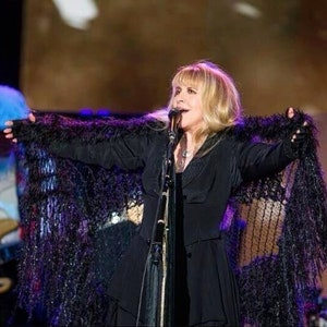 Stevie Nicks Shawl Wrap Gift for Her Scarves for Women Black Shawl, Authentic Stevie Nicks Outfit Shawl, Large Knit Scarf Black Stevie Shawl