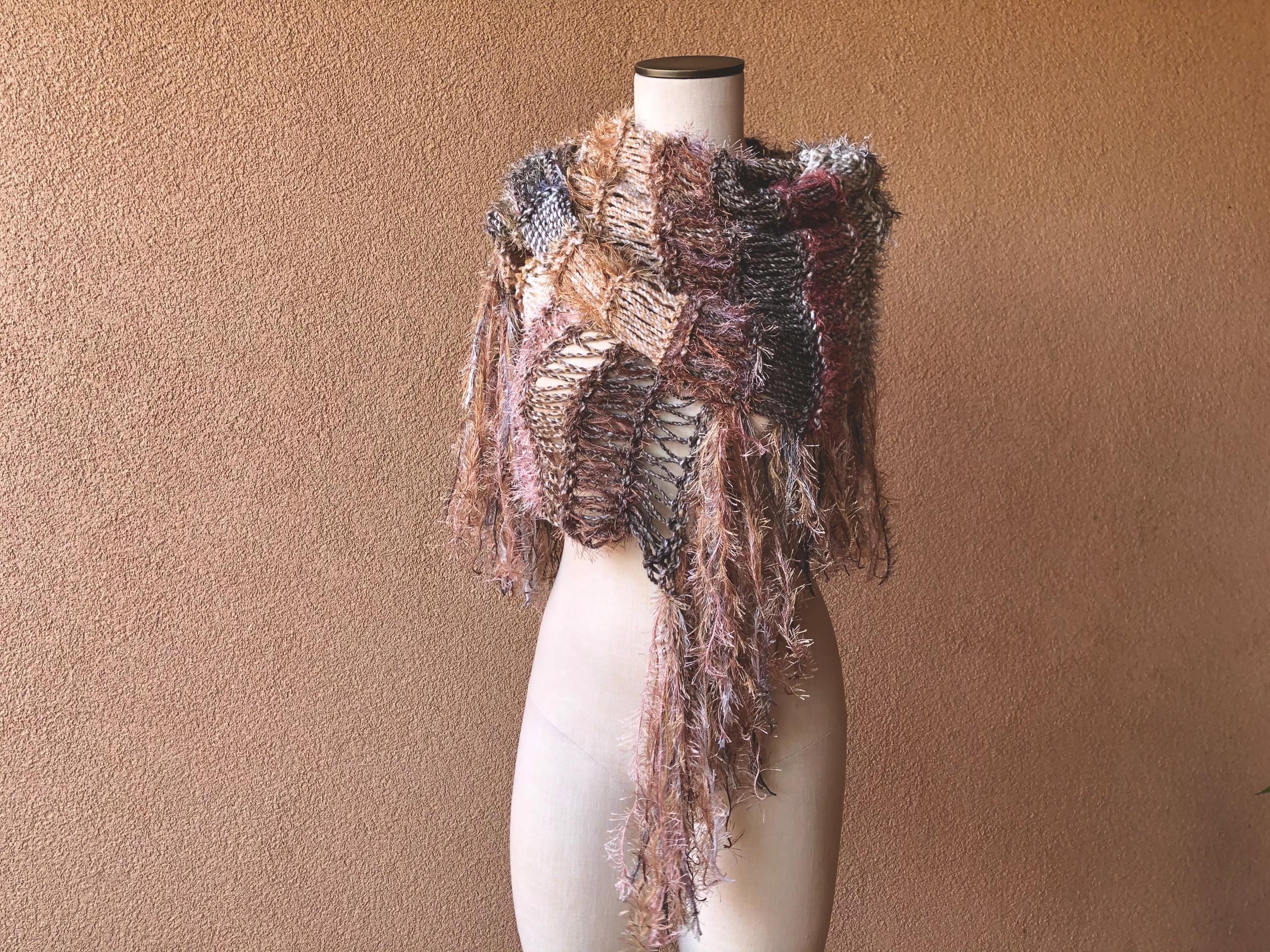 Summer Knit Concert Shawl Scarf Wrap, Womens Clothing Salmon Pink, Rose, Grey, Beige Shawl Wrap with Fringe