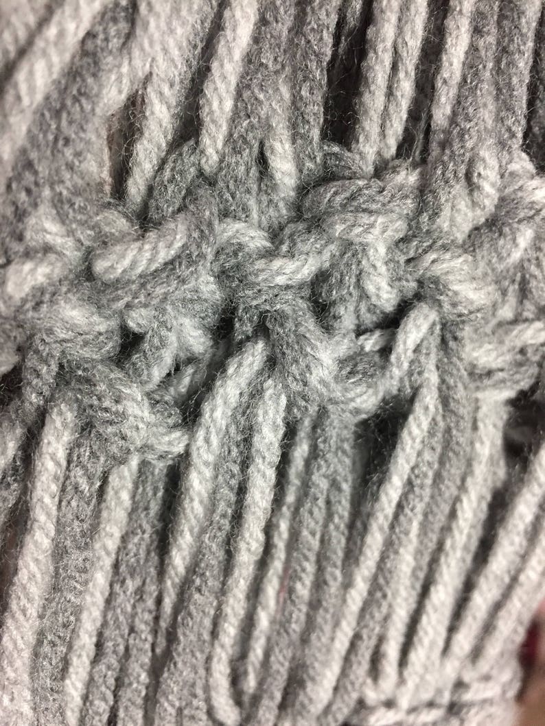 Long Grey Scarf Knit Scarf Grey Scarves for Women Grey Winter Scarf Fringe Soft Grey Scarf Silvery Grey Knit Accessories Chunky Knit Scarf image 6