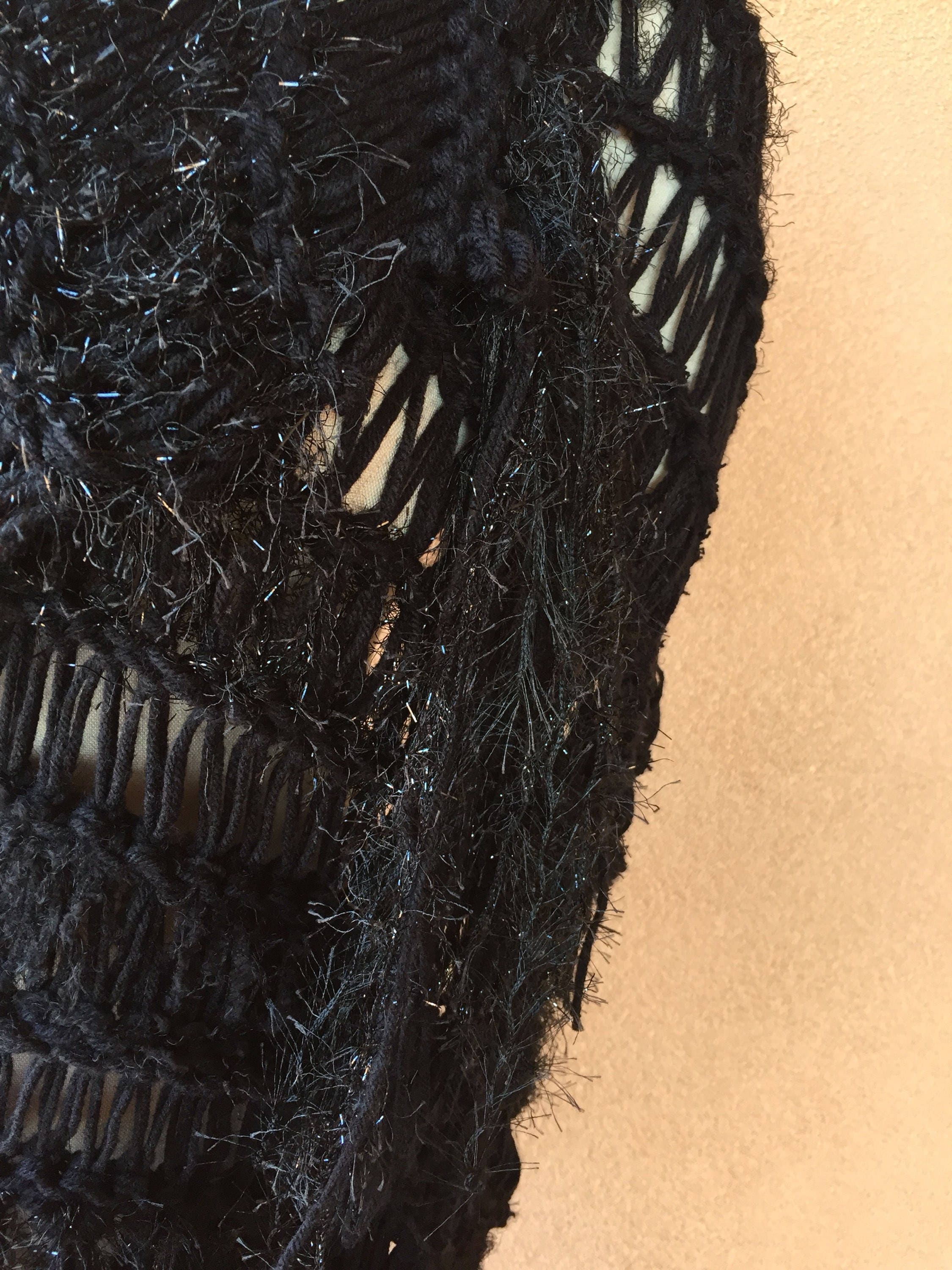 Knit Black Shoulder Wrap to Wear Black Wrap Clothing Shawl for - Etsy ...